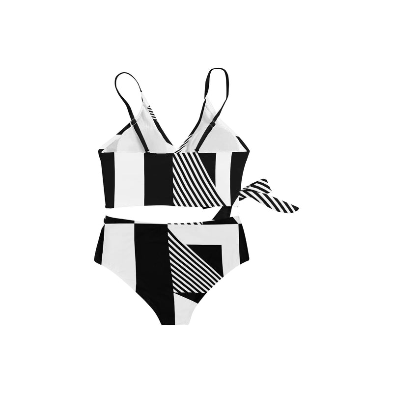 sm bauhaus bw 9 Knot Side Bikini Swimsuit (Model S37) - Objet D'Art