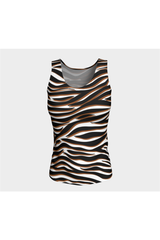 Zebra Print Fitted Tank Top - Objet D'Art