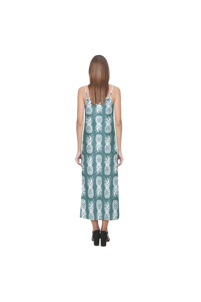 Piney Appey V-Neck Open Fork Long Dress - Objet D'Art Online Retail Store