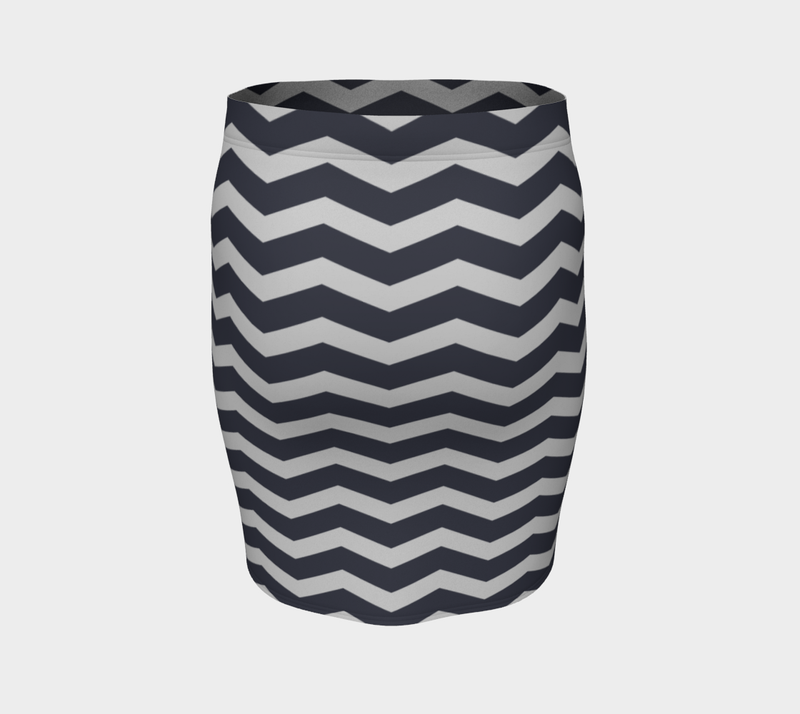 Herringbone Fitted Skirt - Objet D'Art