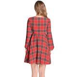 Lantern Sleeve Deep V-Neck Short Dress - Objet D'Art