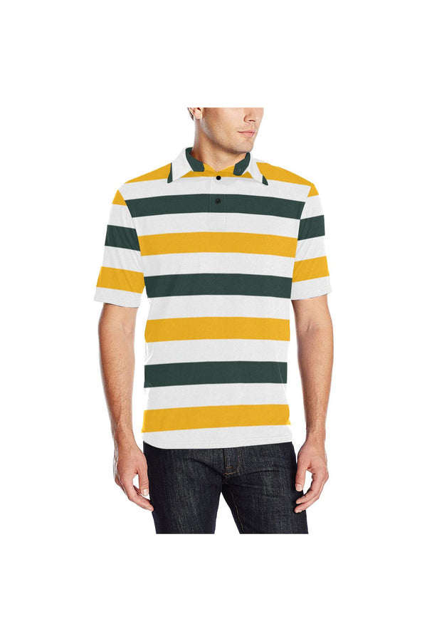 Bold Stripes Men's Polo Shirt - Objet D'Art
