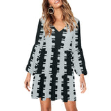 Groovy V-Neck Loose Fit Dress (Model D62) - Objet D'Art