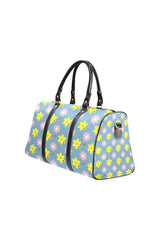 Nuevo bolso de viaje impermeable azul floral / grande - Objet D'Art Online Retail Store