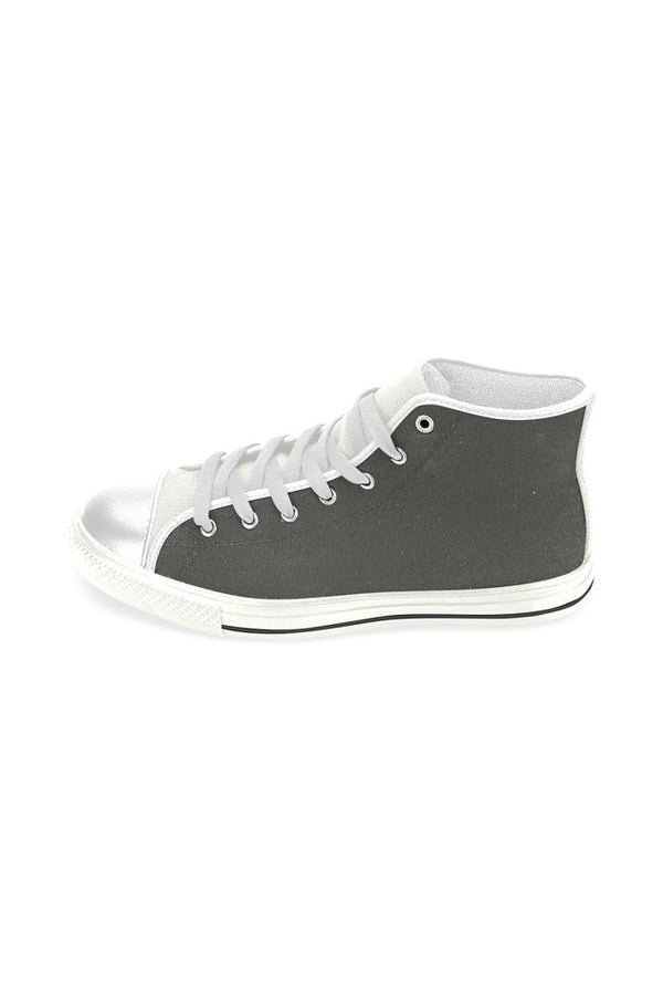 Dark Gray Men’s Classic High Top Canvas Shoes (Model 017) - Objet D'Art