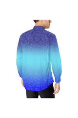 Blue Ombre Men's Casual Dress Shirt - Objet D'Art