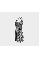 Black and White Gingham Flare Dress - Objet D'Art
