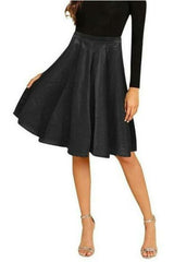 Black Melete Pleated Midi Skirt - Objet D'Art