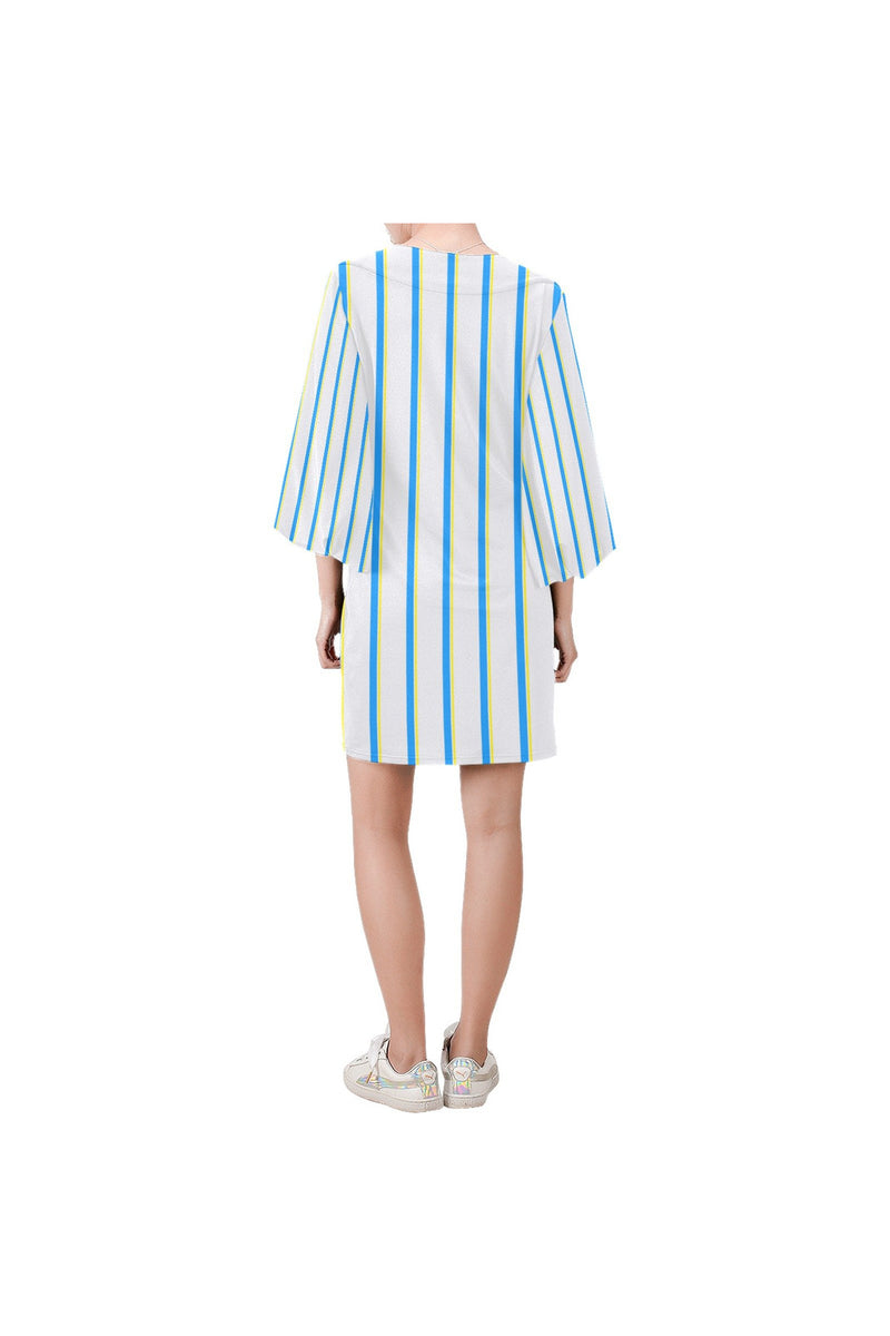 Happy Stripes Bell Sleeve Dress (Model D52) - Objet D'Art