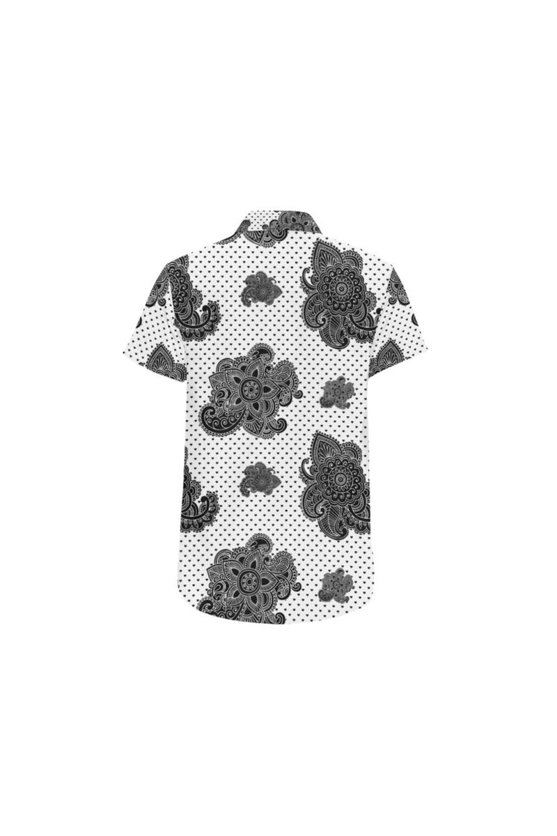Paisley and Hearts Men's All Over Print Short Sleeve Shirt - Objet D'Art Online Retail Store