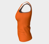 Orange Floral Fitted Tank Top - Objet D'Art