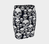 Skull Nation Fitted Skirt - Objet D'Art