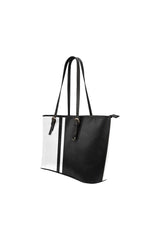 bw tote bag Leather Tote Bag/Small (Model 1651) - Objet D'Art