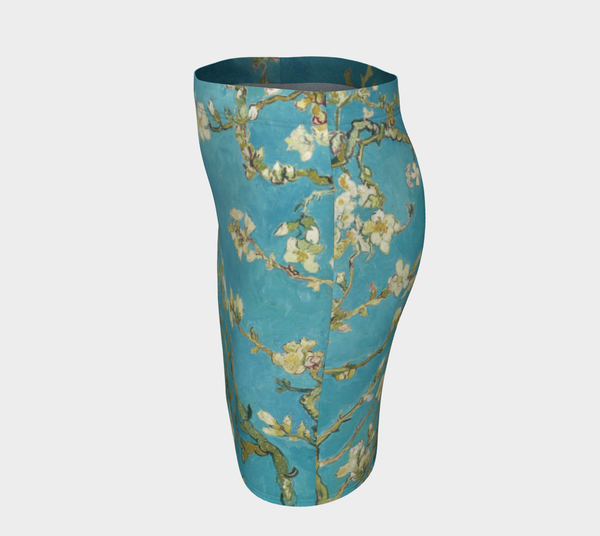 Van Gogh Almond Blossoms Fitted Skirt - Objet D'Art