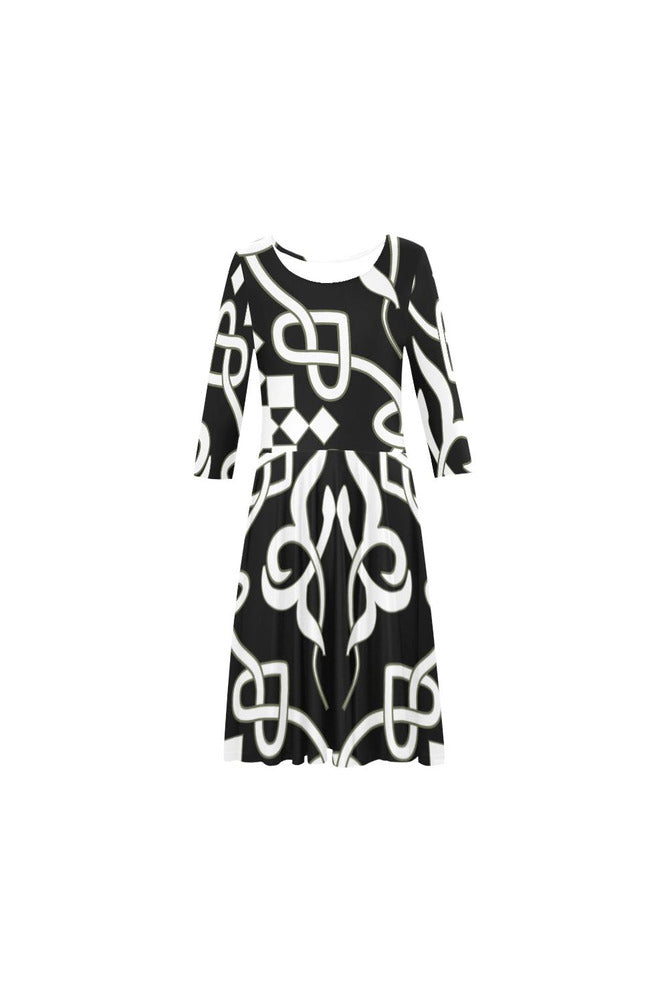patt 5 Elbow Sleeve Ice Skater Dress (D20) - Objet D'Art