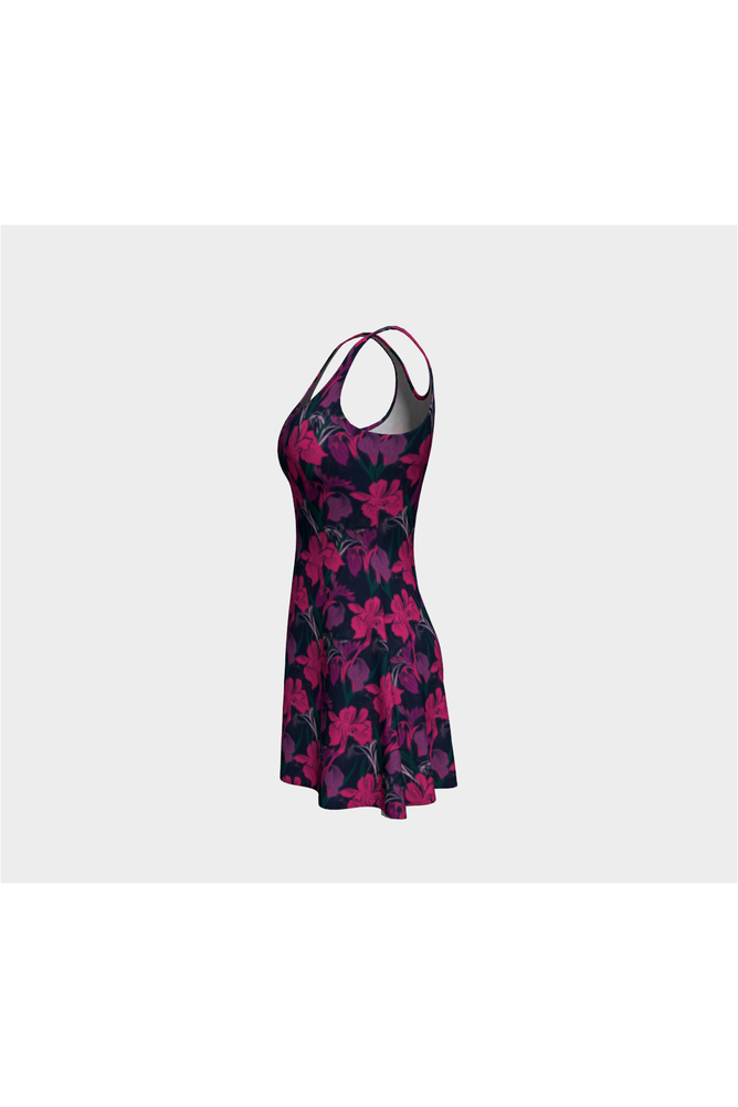 Orchid Blossoms Flare Dress - Objet D'Art