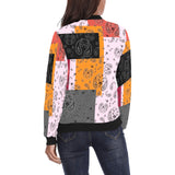 ban multiple yoga_leggings_template-Recovered-Recovered copy All Over Print Bomber Jacket for Women (Model H36) - Objet D'Art