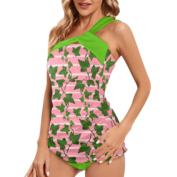 Ivy League Women's One Shoulder Backless Swimsuit - Objet D'Art