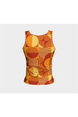 Bauhaus Orange Fitted Tank Top - Objet D'Art