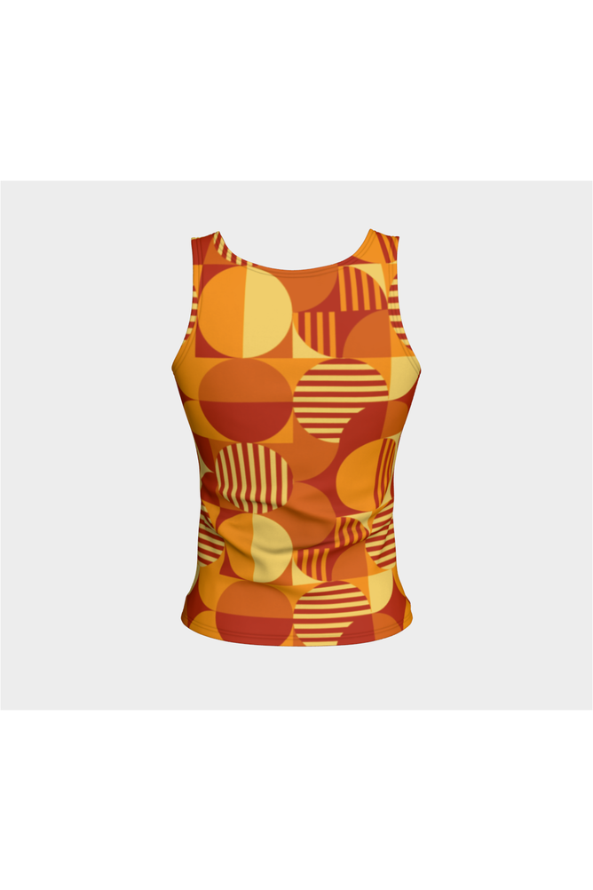 Bauhaus Orange Fitted Tank Top - Objet D'Art