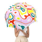 colored splat print 2 Semi-Automatic Foldable Umbrella (Model U12) - Objet D'Art