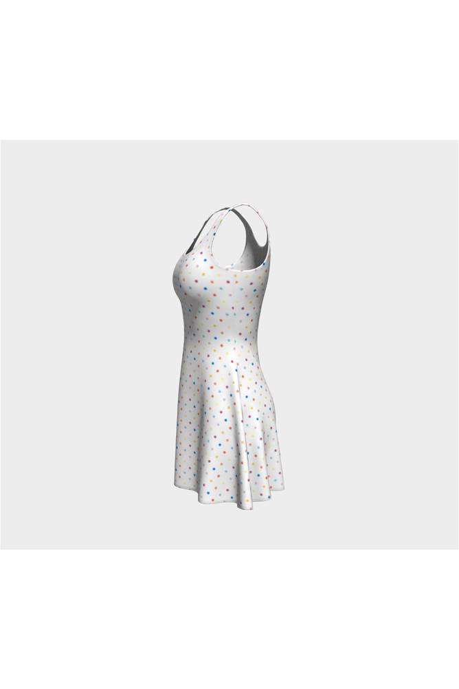 Colorful Polka Dot Flare Dress - Objet D'Art