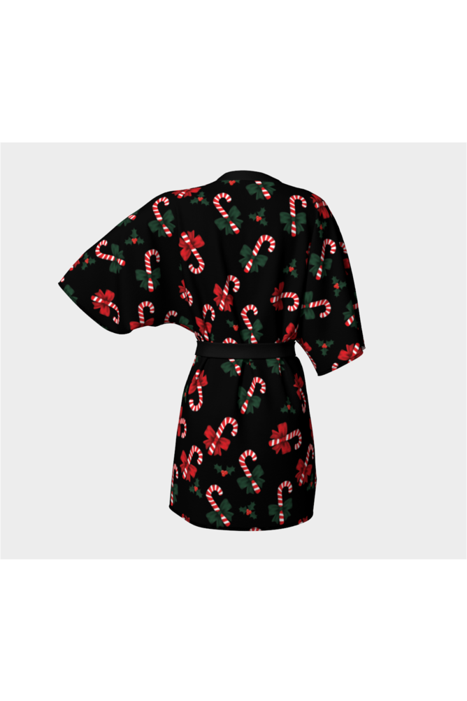 Candy Cane Cozy Kimono Robe - Objet D'Art