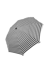 Black & White Striped Vintage Auto-Foldable Umbrella - Objet D'Art