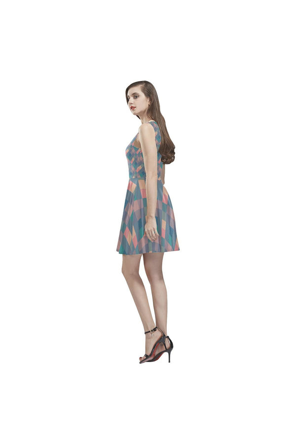 Pastel Pixels Thea Sleeveless Skater Dress - Objet D'Art Online Retail Store