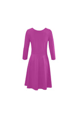 Purple 3/4 Sleeve Sundress (D23) - Objet D'Art