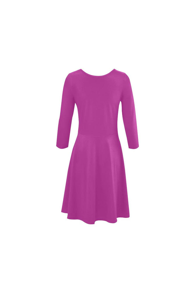 Purple 3/4 Sleeve Sundress (D23) - Objet D'Art
