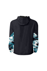 Blue Camouflage Quilted Windbreaker for Men (Model H35) - Objet D'Art