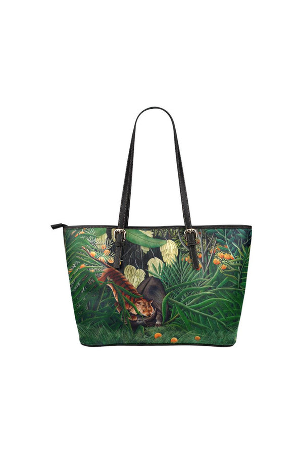 Tiger and Buffalo Leather Tote Bag/Small - Objet D'Art