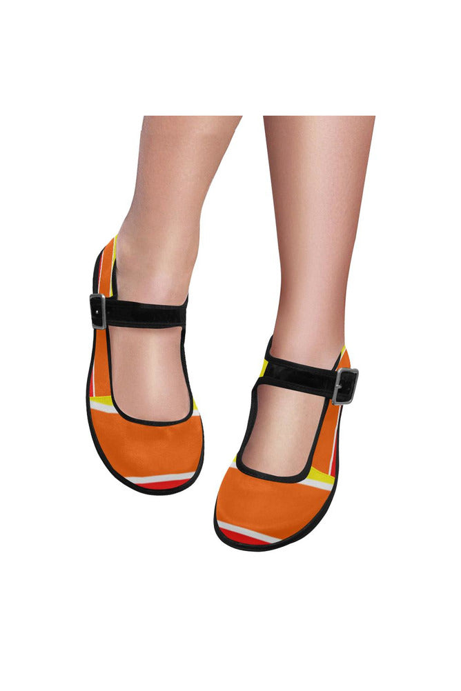 Rainbow Bright Artsadd Mila Satin Women's Mary Jane Shoes (Model 4808) - Objet D'Art