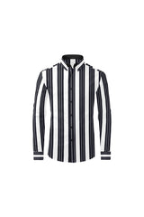 Striped Men's All Over Print Casual Dress Shirt (Model T61) - Objet D'Art