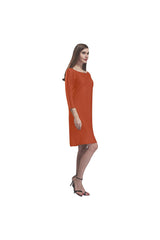 Winter Rust Rhea Loose Round Neck Dress - Objet D'Art