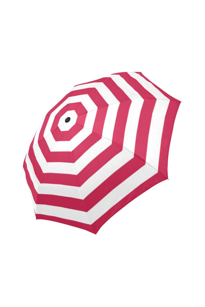 Red & White Stripes Auto-Foldable Umbrella (Model U04) - Objet D'Art
