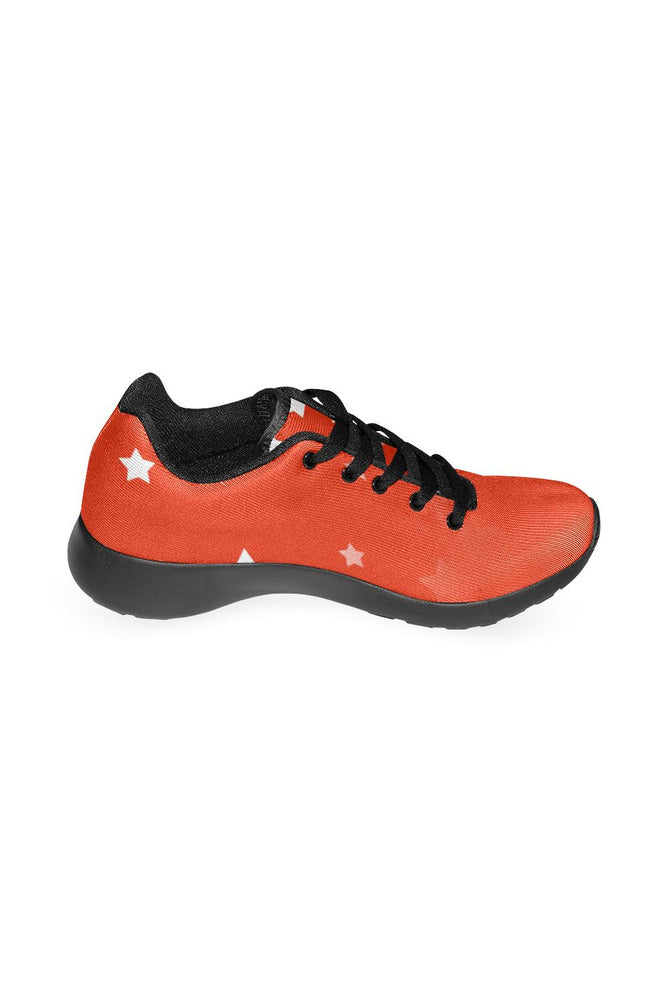 Stars on Red Women’s Running Shoes (Model 020) - Objet D'Art