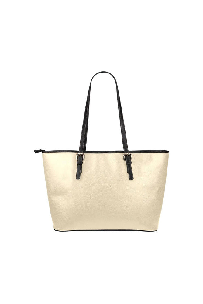 Vanilla Custard Leather Small Tote Bag - Objet D'Art