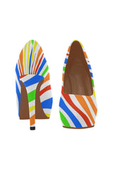 pump rainbow 2 Women's High Heels (Model 044) - Objet D'Art