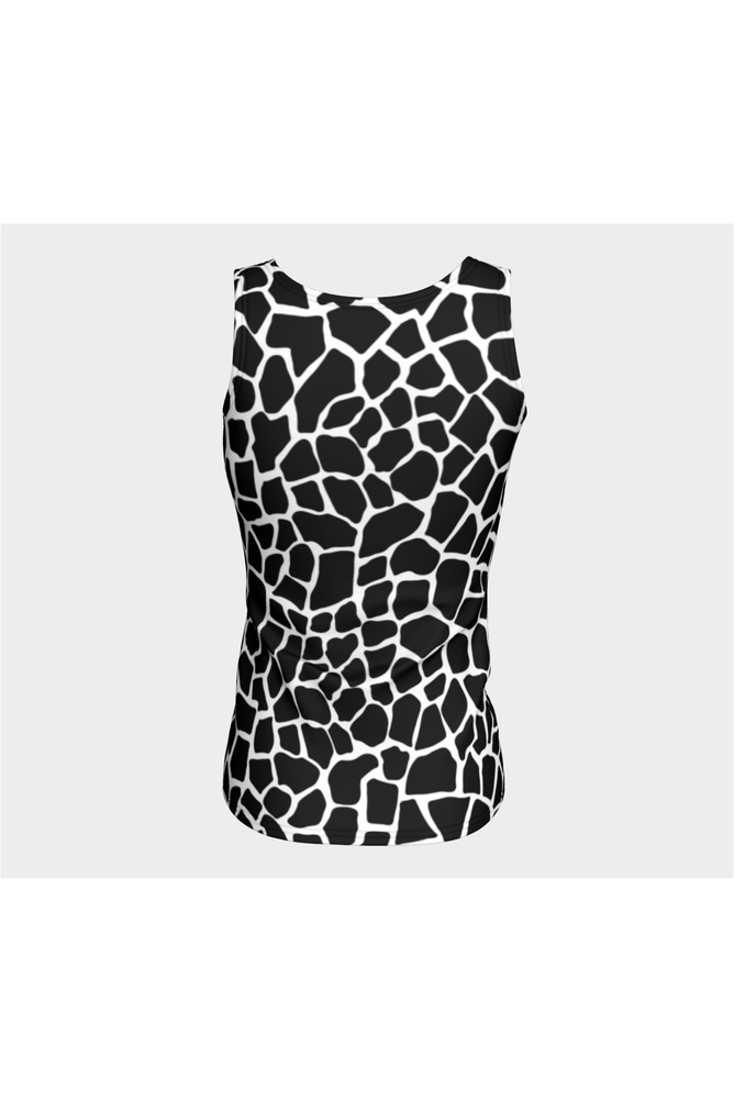 Giraffe Print Fitted Tank Top - Objet D'Art