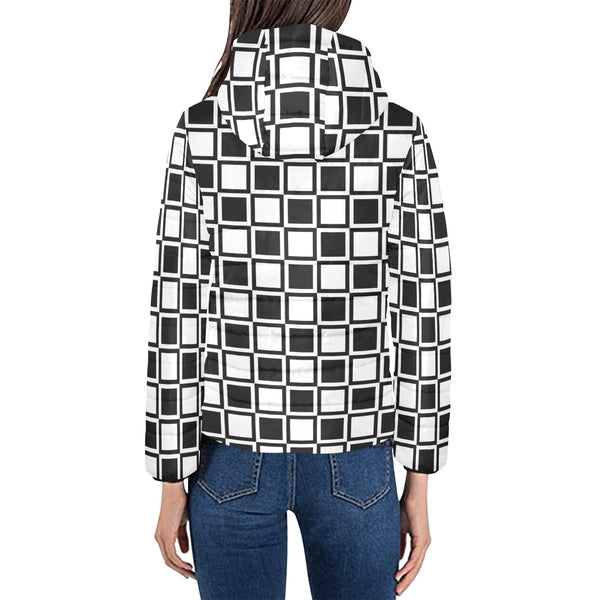 Inverse Square Women's Padded Hooded Jacket - Objet D'Art