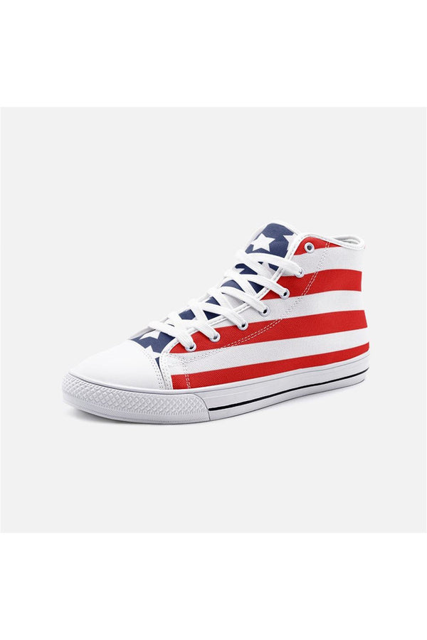 American Unisex High Top Canvas Shoes - Objet D'Art