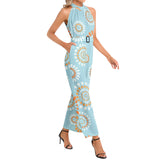 Halter Neck Buckle Belted Jumpsuit - Objet D'Art