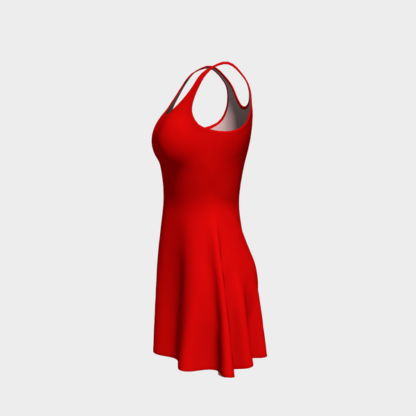 Red Flare Dress - Objet D'Art