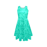 bauhaus mint print Sleeveless Expansion Dress (Model D60) - Objet D'Art
