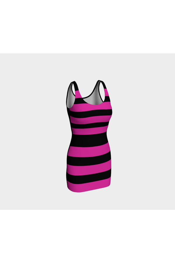 Pink Prose Bodycon Dress - Objet D'Art
