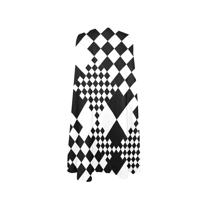 checker 9k Sleeveless A-Line Pocket Dress (Model D57) - Objet D'Art