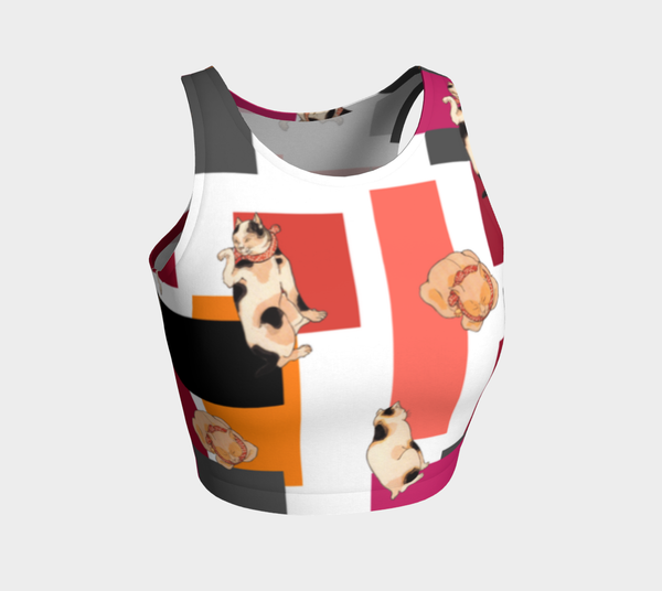 Cool Cat Athletic Crop Top - Objet D'Art