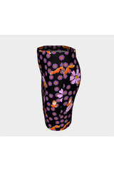 Fox and Flowers Fitted Skirt - Objet D'Art